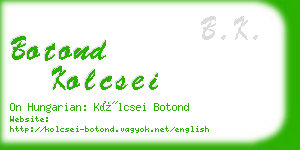 botond kolcsei business card